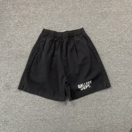 Gallery Dept Brand Logo Black Shorts