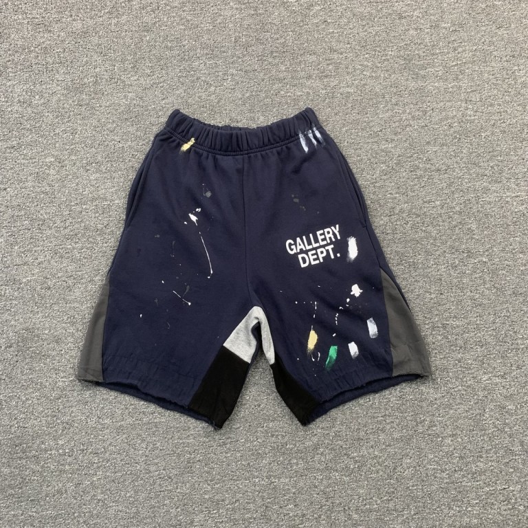 Gallery Dept Brand Splash ink Blue Shorts
