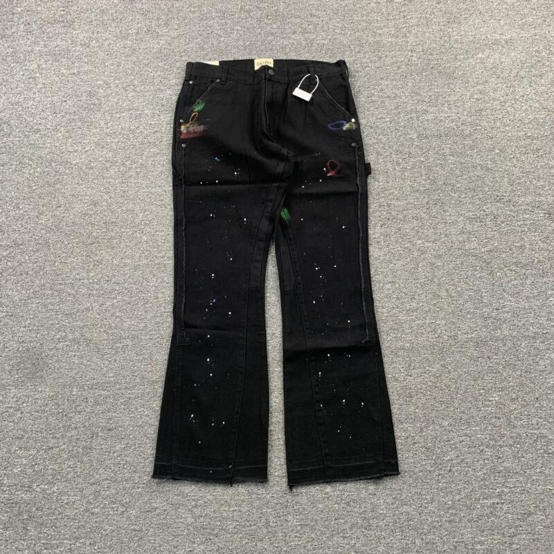 Gallery Dept Brand Flare Black Paint Jeans