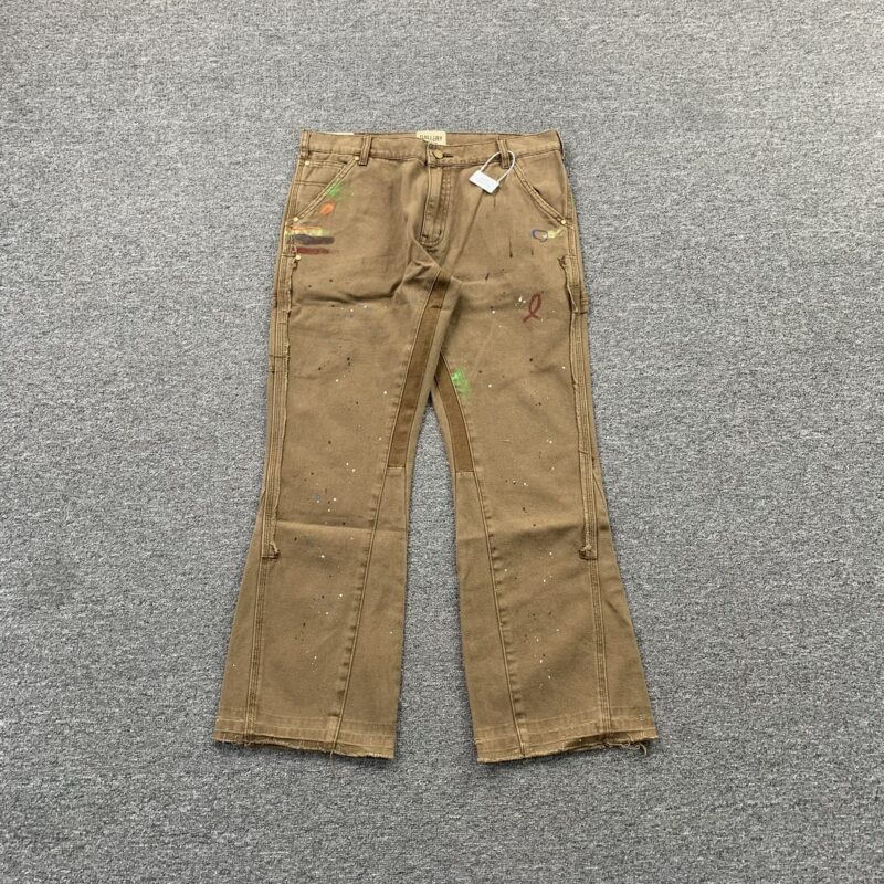 Gallery Dept Brand Flare Brown Paint Jeans