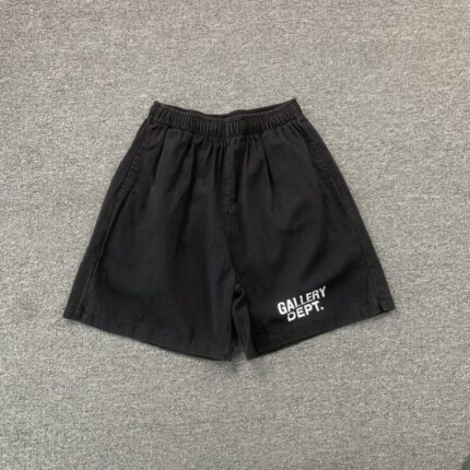 Gallery Dept Brand LOGO BLACK SHORTS