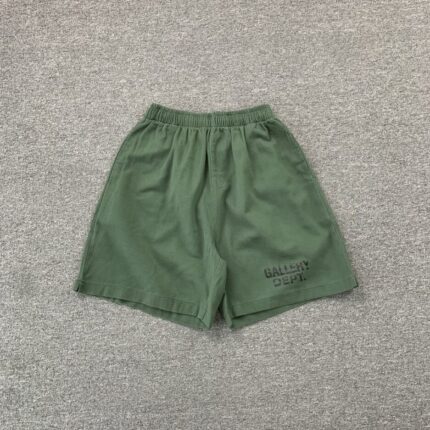 Gallery Dept Brand LOGO GREEN SHORTS